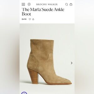 Brochu Walker Marta Suede Ankle Boot in Tan